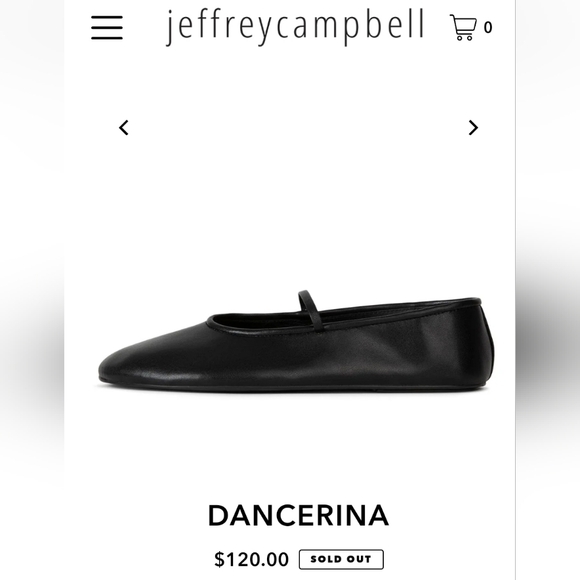 Jeffrey Campbell Shoes - Jeffrey Campbell Dancerina Black Rounded Toe Slip On  Ballet Flats SIZE 9